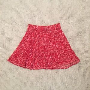 Orange Aztec Print Skirt